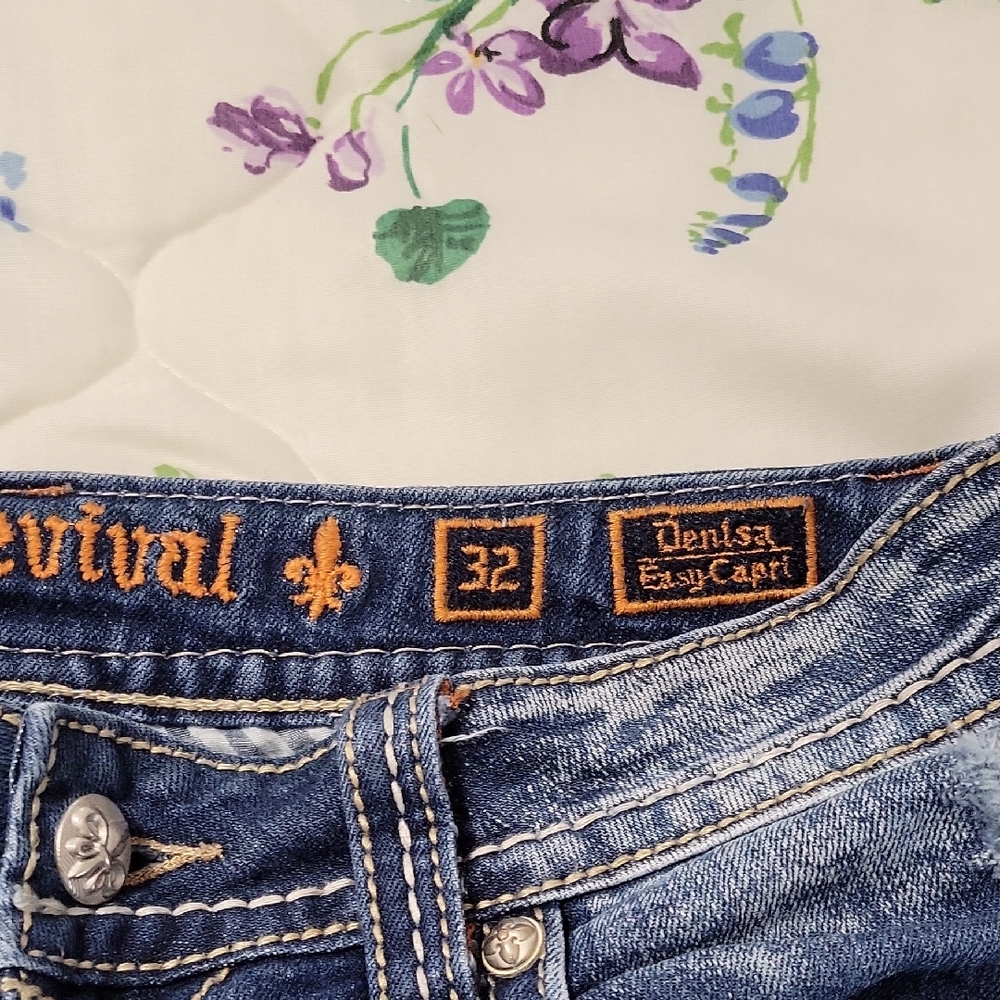 Rock Revival Densia Easy Capri Size 32 - Picture 8 of 11
